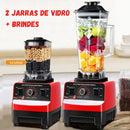 Liquidificador Multiuso Profissional Redmax Com 2 Jarras de Vidro + BRINDE: Porta Tempero de Madeira 16 Potes - COMPRE 1 LEVE 2