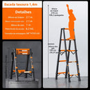 Escada Telescópica Dobrável Multifuncional de Aço Carbono + BRINDE: Bolsa De Ferramentas Multifuncional - COMPRE 1 LEVE 2