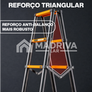 Escada Telescópica Dobrável Multifuncional de Aço Carbono + BRINDE: Bolsa De Ferramentas Multifuncional - COMPRE 1 LEVE 2
